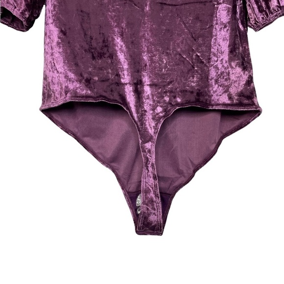 Free People Intimately Don't You Wish Velvet Bodysuit Plum Purple NWT - Picture 6 of 14